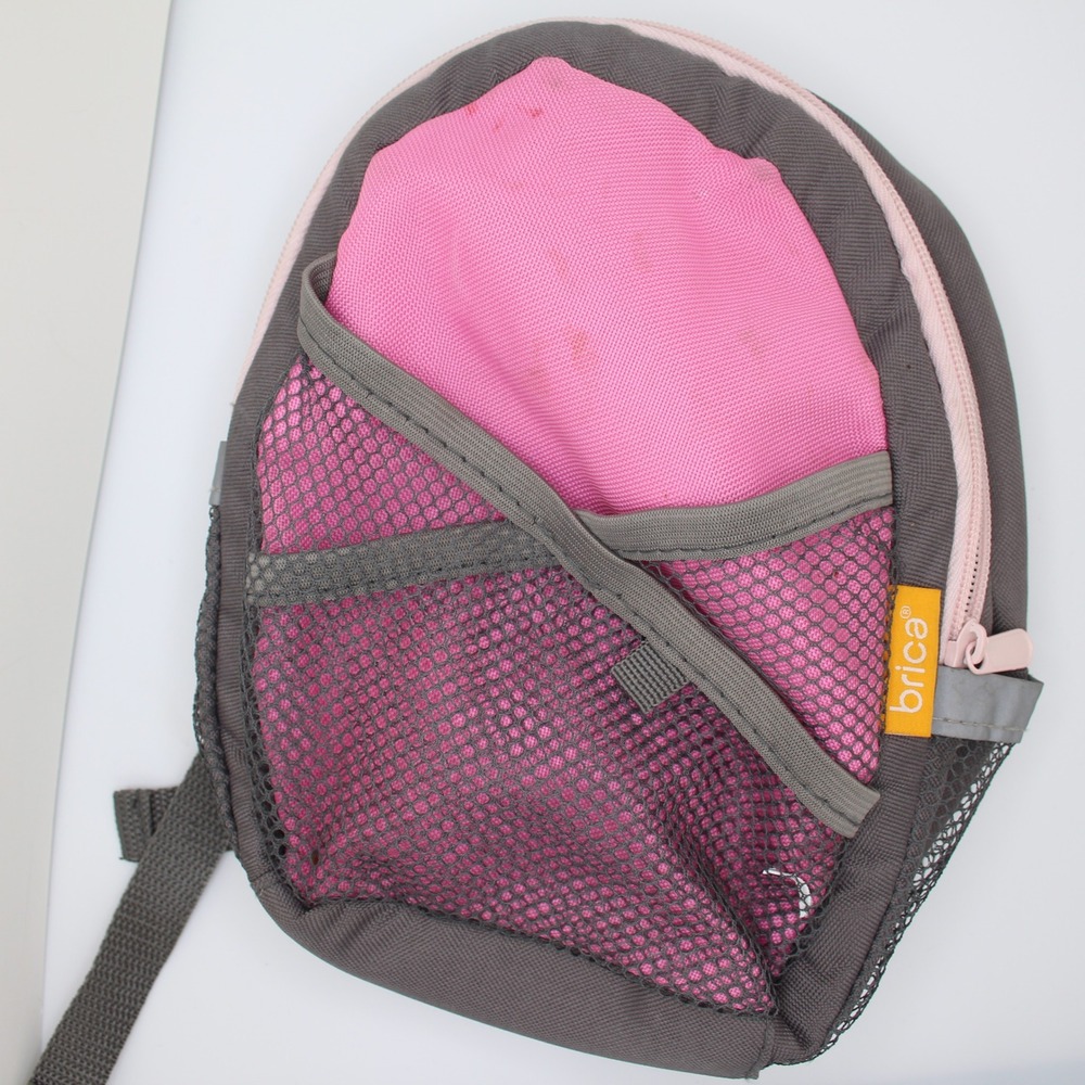 Brica Toddler Backpack Pink & Gray Small‎ Kids Backpack